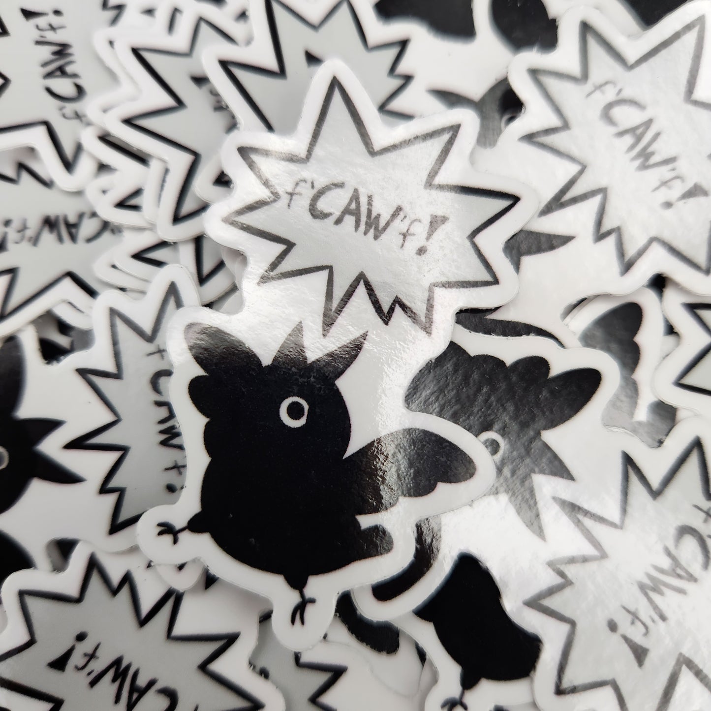 f'CAW'f! Crow Sticker