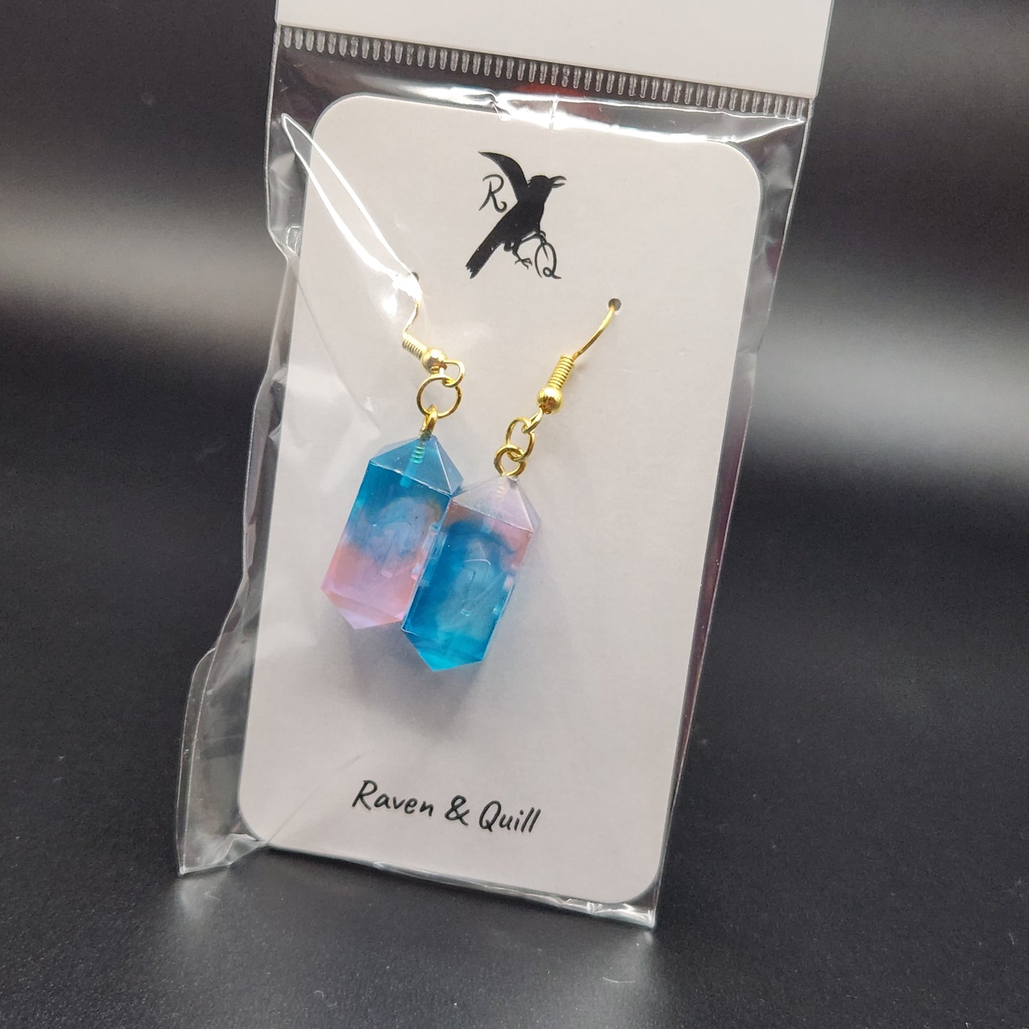 Crystal-style D4 Dangling Earrings