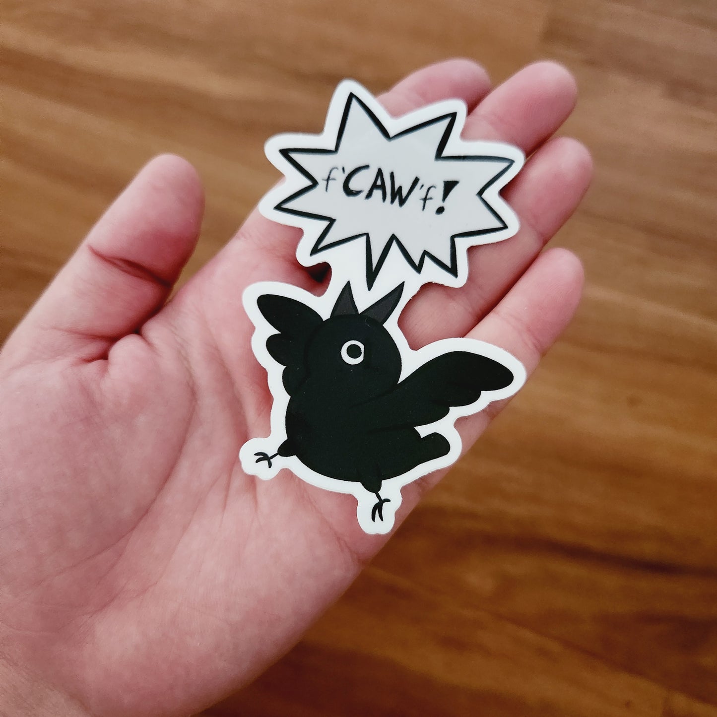 f'CAW'f! Crow Sticker