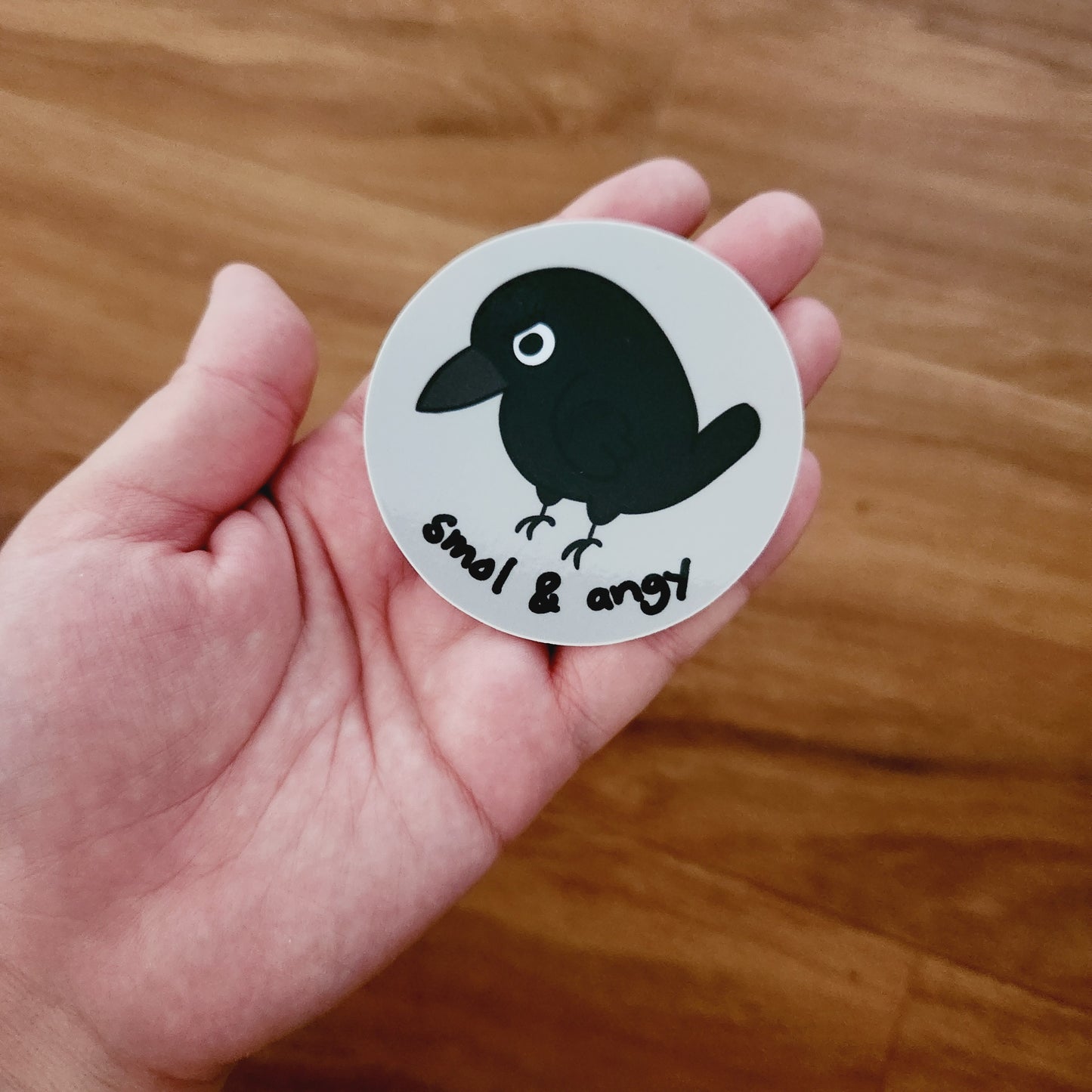 Smol & Angy Crow Sticker