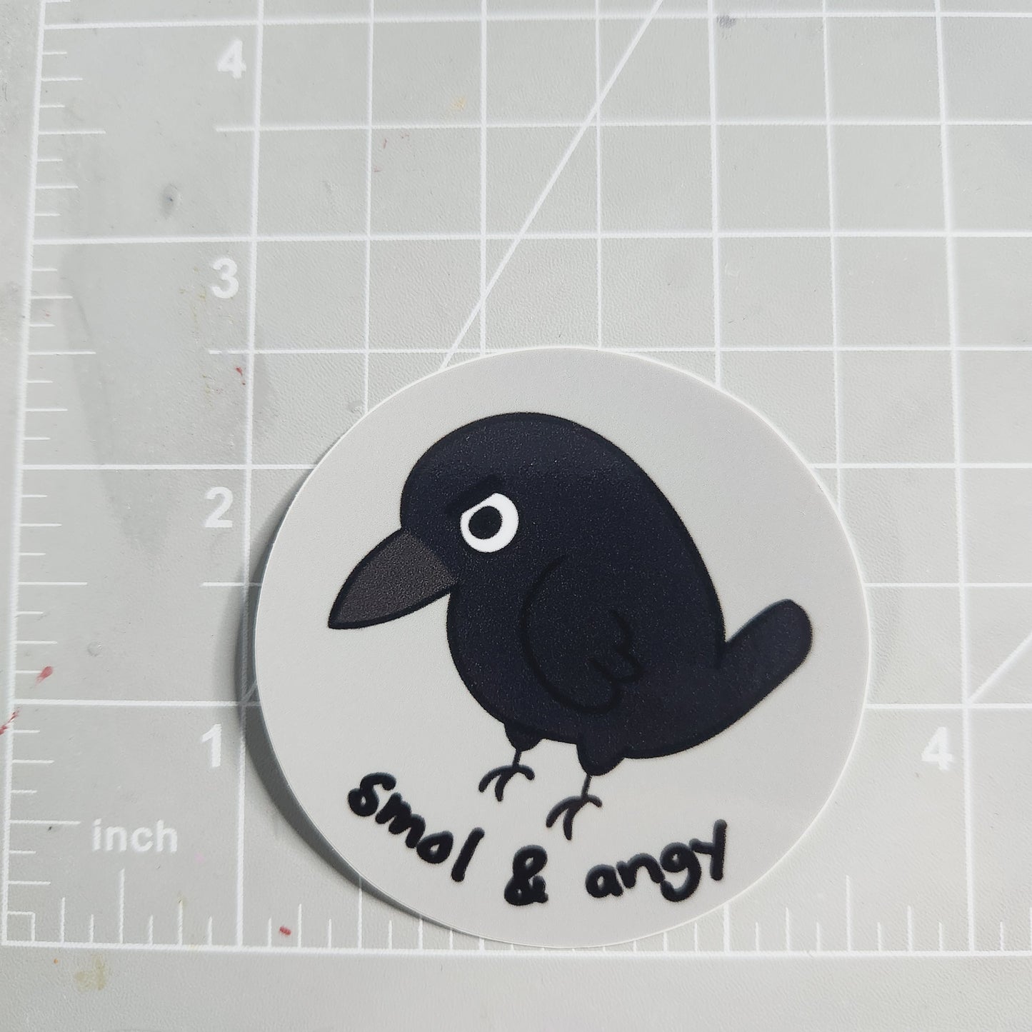 Smol & Angy Crow Sticker