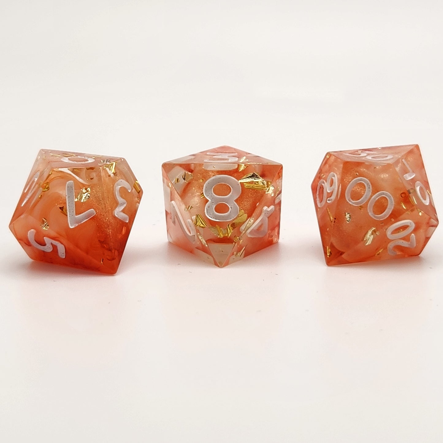 Peaches & Cream - 7 piece dice set