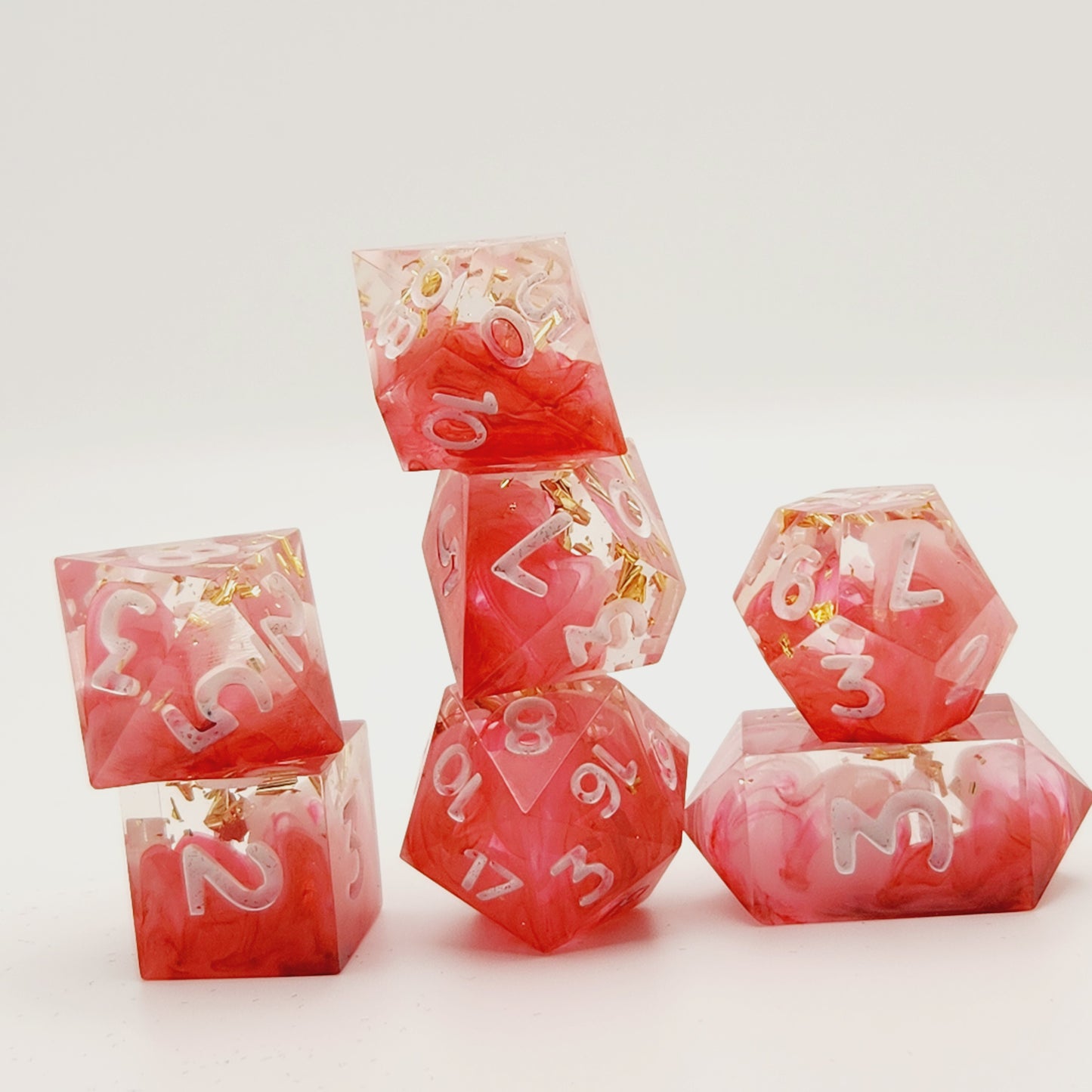 Royally Pink - 7 piece dice set