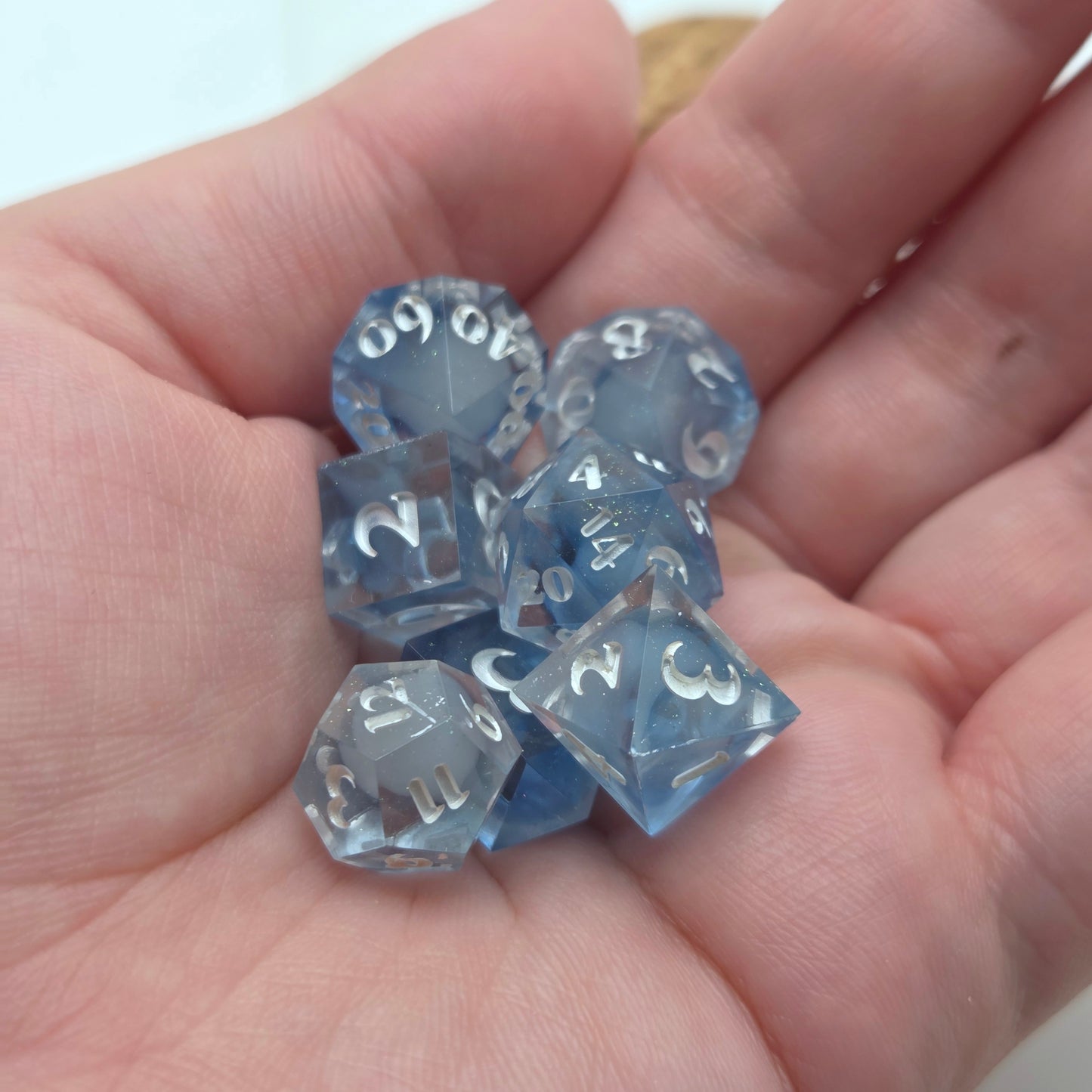 Micro Dice Set (Blue/White)